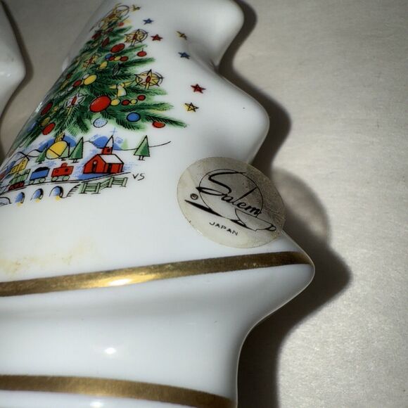 Salem China Christmas Tree Salt Pepper Christmas - Picture 7 of 8
